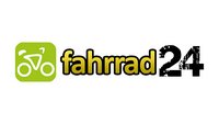 Logo mit grünem Quadrat und stilisiertem Fahrrad-Symbol sowie dem Schriftzug „fahrrad24“.