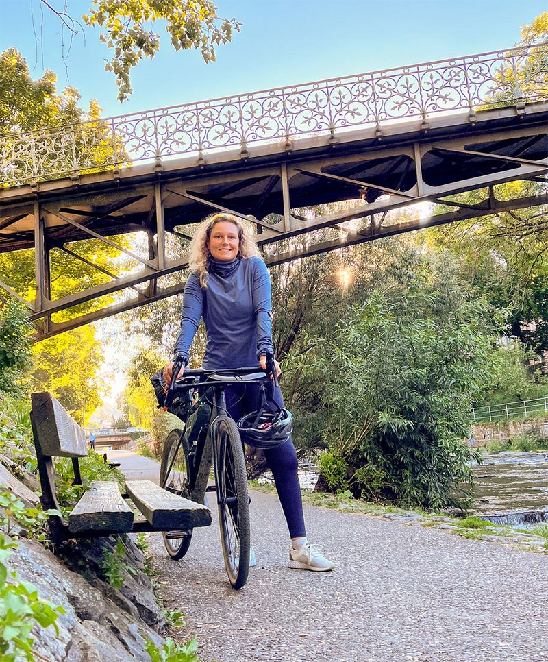Linda Volkmann Linda Volkmann auf dem Gravelbike