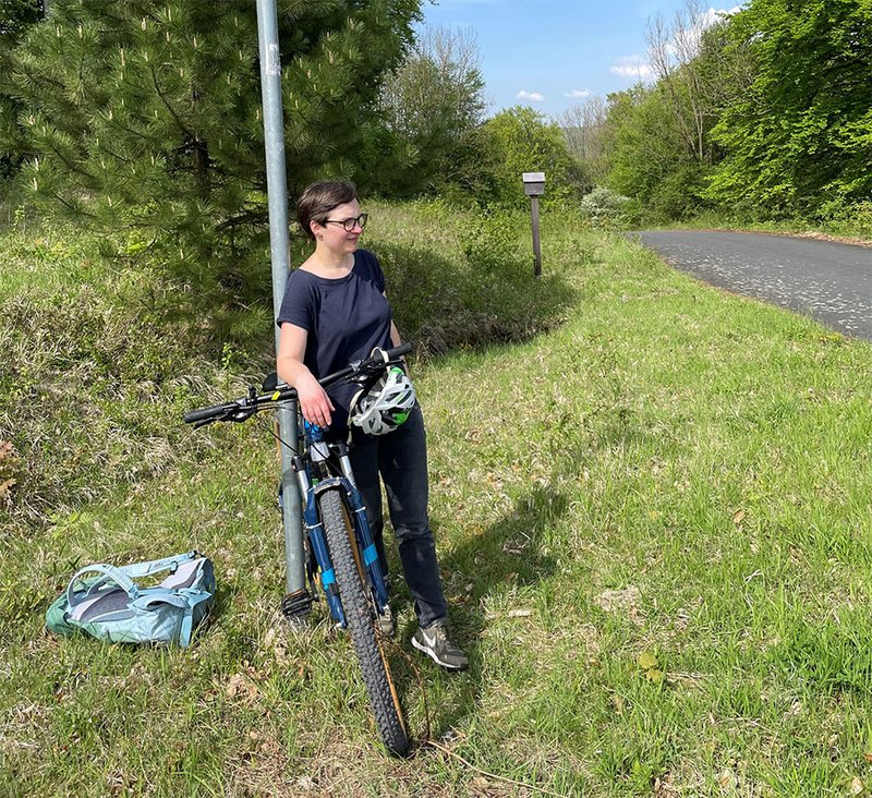 Annika Kräfft Annika Kräfft mit Fahrrad