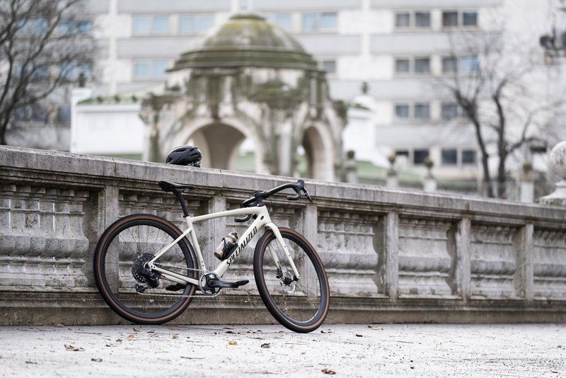 Geleastes Specialized Diverge Gravelbike im Wiener Stadtpark